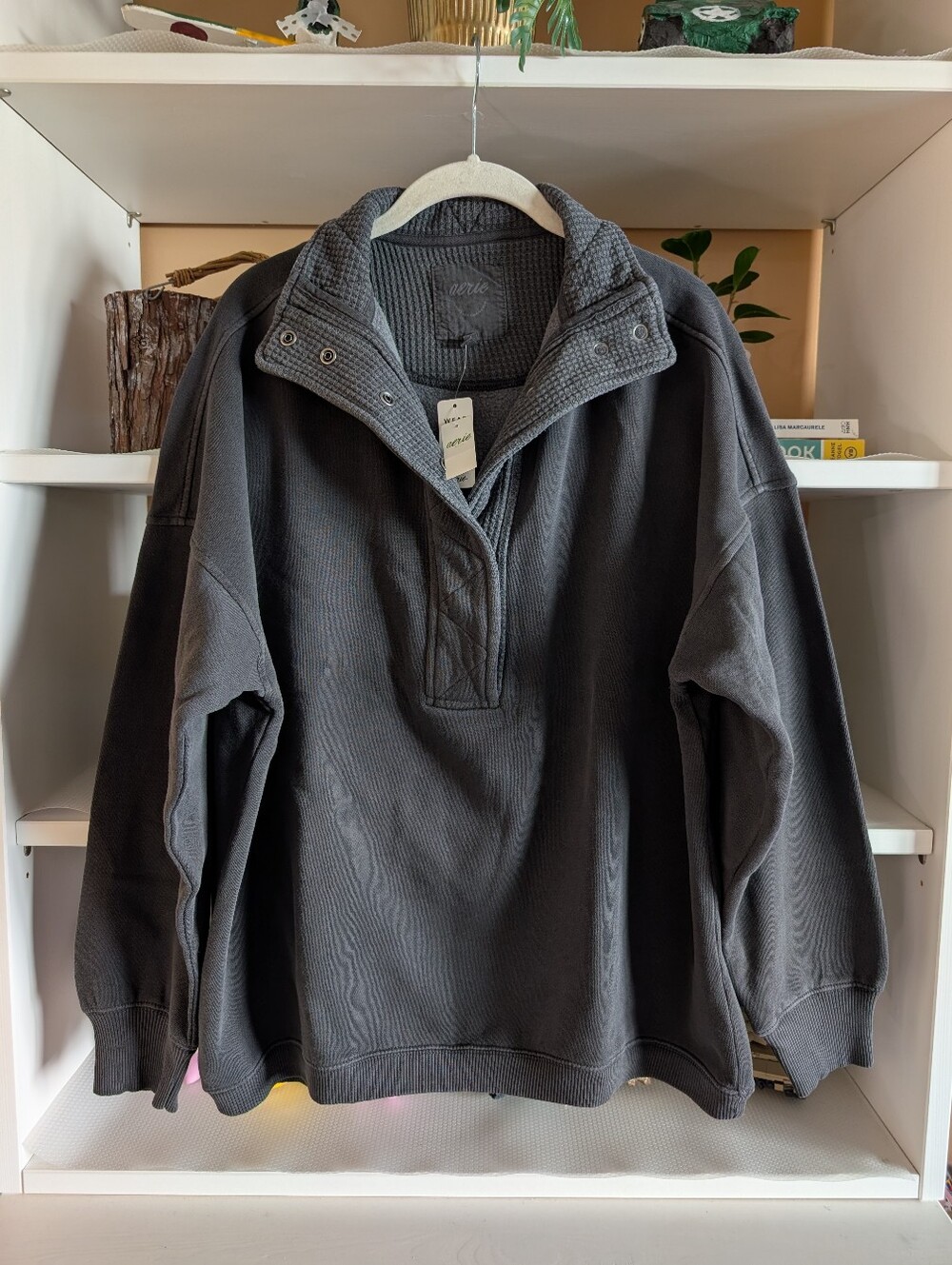 Aerie Getaway Quarter Snap Sweatshirt